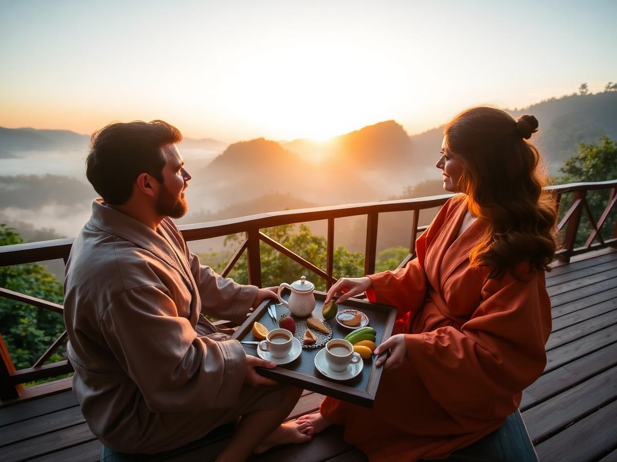 Desayuno especial para dos con vista al valle